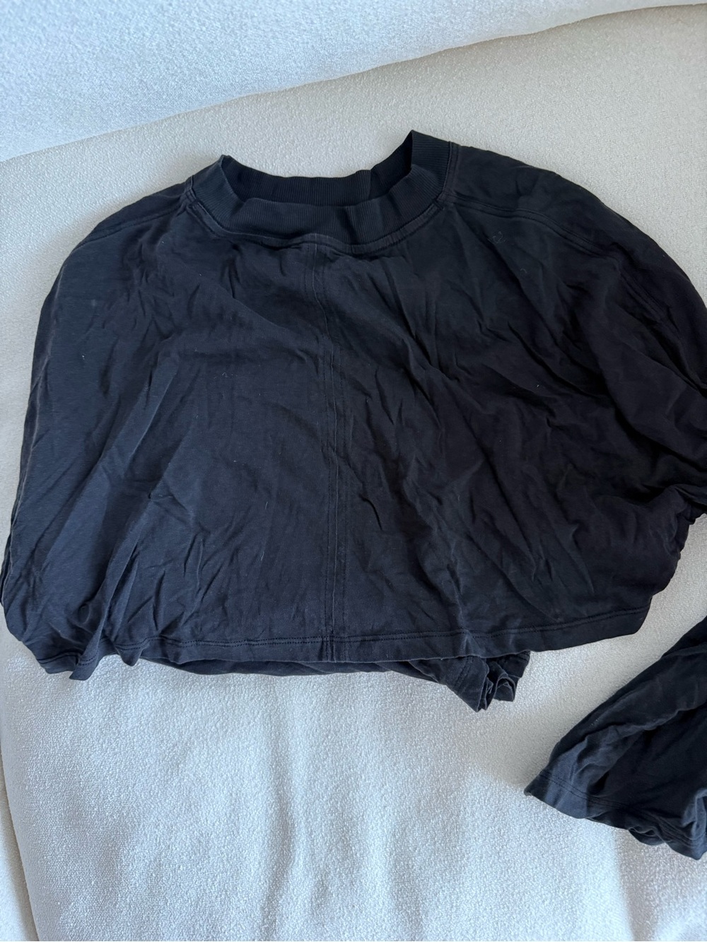 lululemon athletica Black Long Sleeve Crop Top - Picture 3 of 4